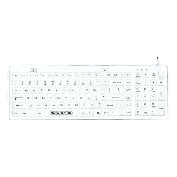 Man & Machine D Cool Keyboard - Cable Connectivity - Usb Interface - 110 Key - English (Us) - Qwerty Layout - Computer, Workstation - Mac, Pc