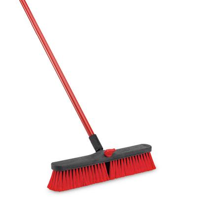 Libman Commercial Multi-Surface Steel Push Brooms, 18", Set Of 4 Brooms