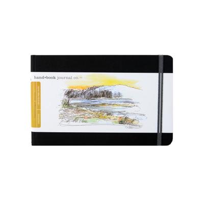 Handbook Journal Co. Hand Book Journal Co. Travelogue Drawing Journals, Landscape, 5 1/2" X 8 1/4", 128 Pages, Ivory Black, Pack Of 2