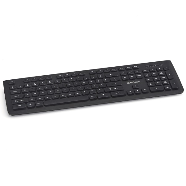 Verbatim Wireless Slim Keyboard - Wireless Connectivity - Rf - Usb Type A Interface - Computer - Pc, Windows, Mac Os, Linux