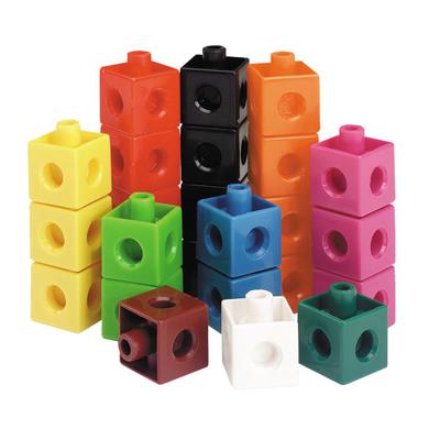 Learning Resources Snap Cubes 3/4"h X 3/4"w X 3/4"d, Assorted Colors, Grades Pre-K - 9, Pack Of 1,000