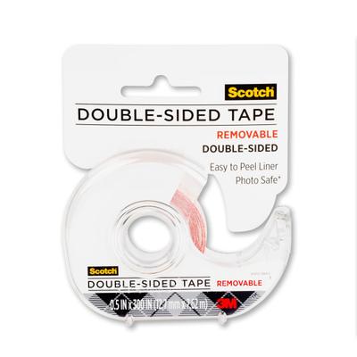 Scotch Permanent Double-Sided Scrapbooking, Photo & Document Tape, 1/2" X 300", Clear