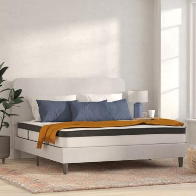 Flash Furniture Capri Hybrid Mattress, King Size, 10"h X 75-1/2"w X 81"d, White
