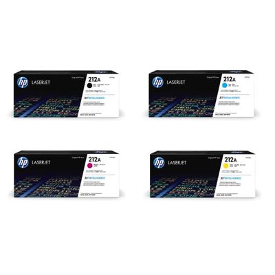 Hp 212A 4-Color Black/cyan/magenta/yellow Toner Cartridges, Pack Of 4 Cartridges, Hp212Aset-Od