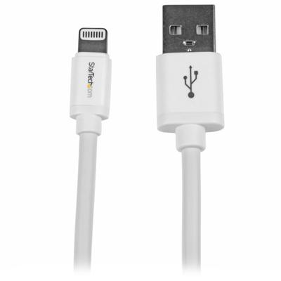 Startech.com 2M (6 Ft) Long White Apple 8-Pin Lightning Connector To Usb Cable For Iphone / Ipod / Ipad - 6.56 Ft Lightning/usb Data Transfer Cable For Iphone, Ipod, Ipad
