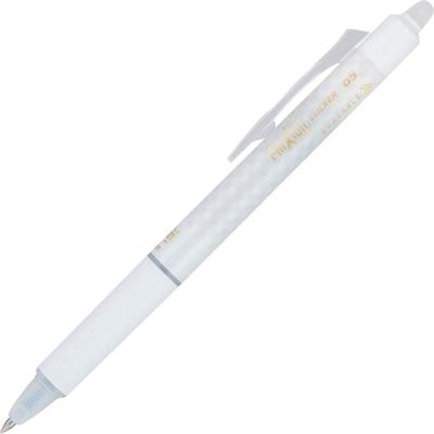 Pilot Frixion Clicker Erasable Gel Pens, Pack Of 12, Extra Fine Point, 0.5 Mm, White Barrel, Black Ink