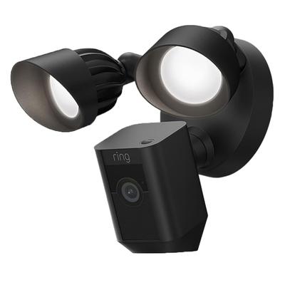 Ring Floodlight Cam Wired Plus, 11"h X 8.25"w X 7"d, Black