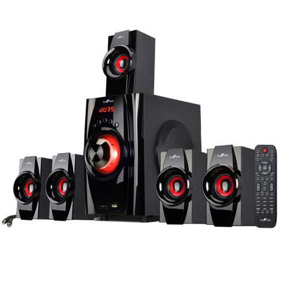 Befree Sound Bfs-410 5.1-Channel Surround Sound Bluetooth Speaker System, Red/black