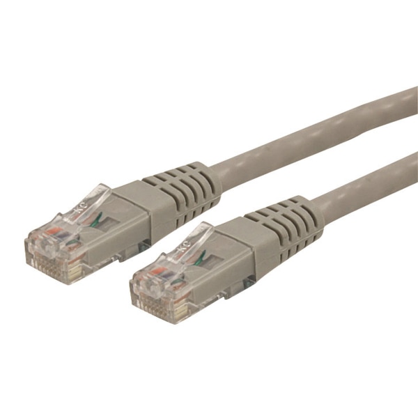 StarTech.com 5 ft CAT6 Ethernet Cable - Gray Molded Gigabit CAT 6 Wire - 100W PoE RJ45 UTP 650MHz - Category 6 Network Patch Cord UL/TIA - 5 ft Gray CAT6 up to 160 ft