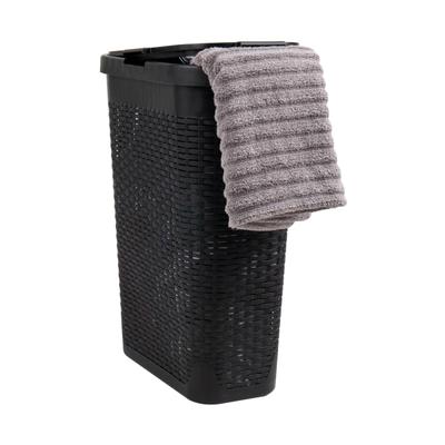 Mind Reader 40L Slim Laundry Hamper Clothes Basket With Lid, 23-1/2