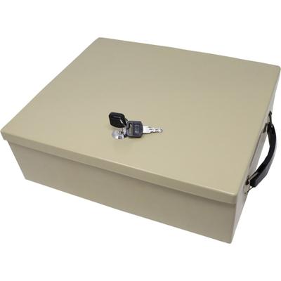 Nadex Coins Ncs8-2010 Fire-Retardant Security Box With Keyed Lock - Steel - Beige - 11" X 14.4"