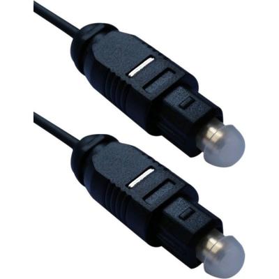 Qvs Toslink Digital/spdif Optical Ultrathin Audio Cable, 15'