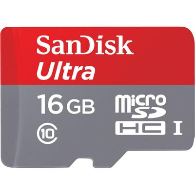Sandisk Ultra - Flash Memory Card (Microsdhc To Sd Adapter Included) - 16 Gb - Class 10 - Microsdhc Uhs-I