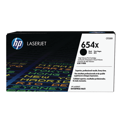 Hp 654X High-Yield Black Toner Cartridge, Cf330X