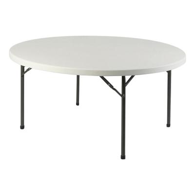 Lorell Banquet Folding Table, Round, 29-1/4"h X 71"w X 71"d, Platinum