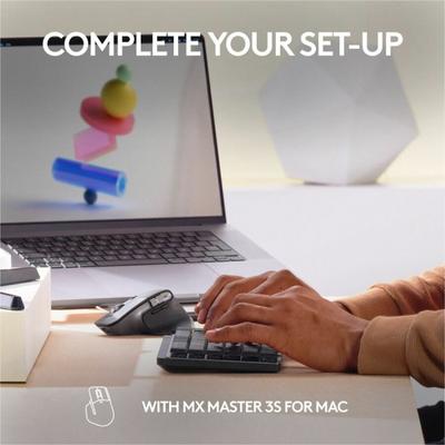 Logitech Mx Mechanical Keyboard For Mac - Wireless Connectivity - Bluetooth - English - Ipad - Mac - Mechanical/mx Keyswitch - Gray