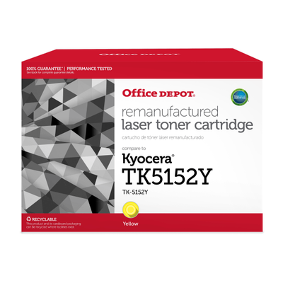 Office Depot Odtk5152Y Standard Yield Yellow Toner Cartridge Replacement For Kyocera Mita Tk5152