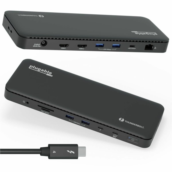 Plugable Thunderbolt 4 Dock With 100W Charging, Thunderbolt Certified