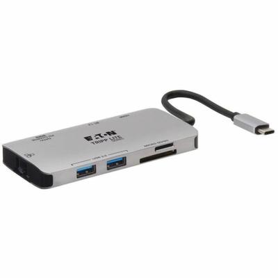 Tripp Lite Usb-C Portable Docking Station - Hdmi 4K 30 Hz, Usb-A/c, Gbe, Sd/micro Sd, Pd Charging 3.0, Gray - Docking Station - Usb-C - Hdmi, Usb-C