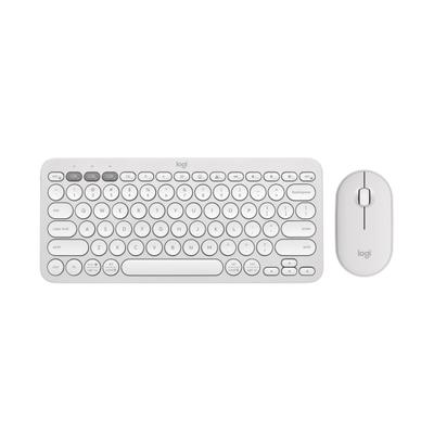 Logitech Pebble 2 Combo Wireless Keyboard And Mouse, Tonal White