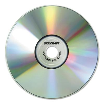 Skilcraft Branded Attribute Dvd Rw Media Discs, Pack Of 25 Discs (Abilityone 7045015155373)