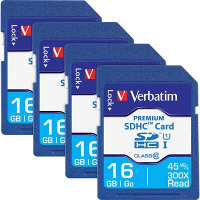 Verbatim Premium 16 Gb Class 10 Sdhc - 20 Mb/s Read - 9 Mb/s Write - 133X Memory Speed