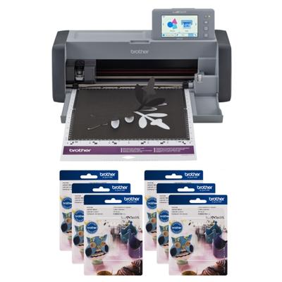 Brother Scanncut Sdx125E 7-Piece Diy Cutting Machine Set With Scanner, Titanium/gray