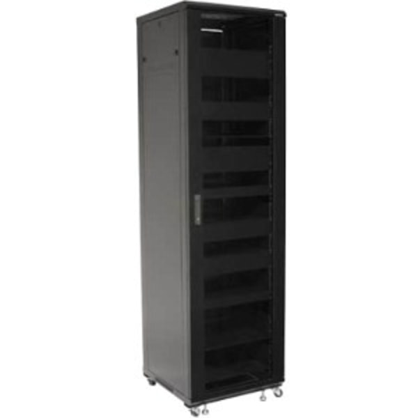 Sanus Component Series 44RU AV Rack - Audio Rack for Home Theater - Black - For A/V Equipment, Home Theater - 44U Rack x 19" Rack - Black