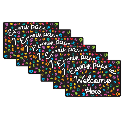Ashley Smart Poly Computer Mouse Pad, 8" X 10", Every Paw Is Welcome Here, Pack Of 6 Mouse Pads