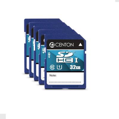 Centon Secure Digital Memory Cards, 32Gb, Pack Of 5 Memory Cards, S1-Sdhu1-32G-5-B