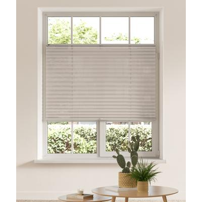 Plissee MY HOME "LAHOLM" Gr. 5, beige (sand), B:80cm H:130cm, Obermaterial: 100% Polyester, Plissees, im Fixmaß, Topseller Image
