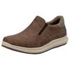 Slipper RIEKER, Herren, Gr. 47, braun (braun, taupe), Lederimitat, Basic, Schuhe, Slip-on-Sneaker, Halbschuh, Loafer, Freizeitschuh mit Gummizug