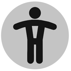 CombiCraft Aluminium Türschild 'Herren' zur Kennzeichnung von Herrentoiletten, Ø75 mm mit doppelseitigem Klebeband Image