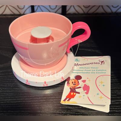 Disney Kitchen | 2025 Disney Parks Mousewares Kitchen Timer Alice In Wonderland Pink Tea Cup New | Color: Pink/White | Size: Os