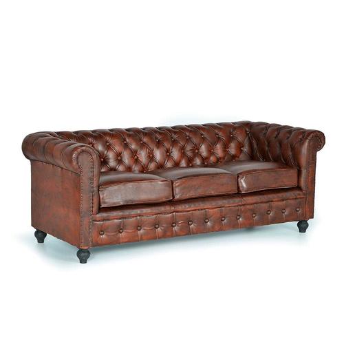 Ledersofa Dreisitzer Sofa aus Echtleder mit drei Sitzplätzen