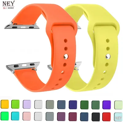 Silikon armband für Apple Uhren armbänder 44mm 40mm 49mm 45mm 41mm 38-42mm Gürtel armband iwatch Image