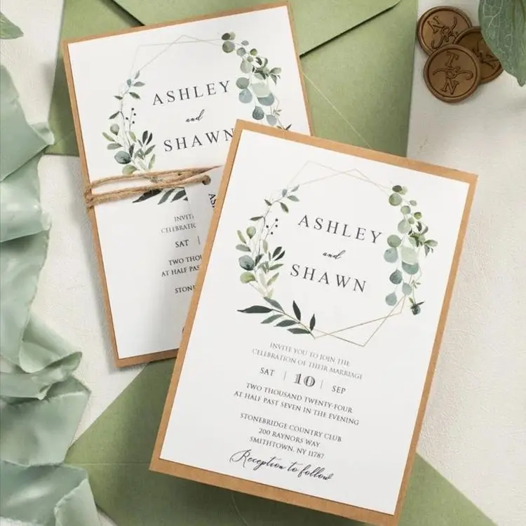 Benutzer definierte Foto Hochzeits einladung danke Karte Party Abendessen Menü speichern Sie das Datum drucken Design Text Baby Dusche Dekoration Postkarte Image