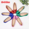 Frauen rot blau grün funkelnde Schuhe spitze Zehen Modedesigner bling Hochzeits feier chauss ure große Größen 32 44 45 48 27cm Slip-Ons