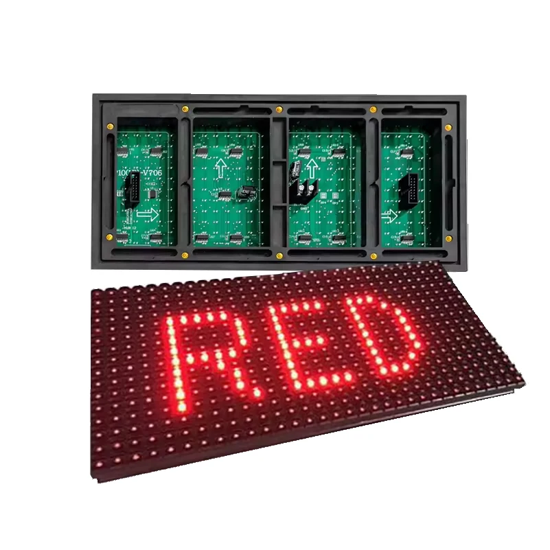 Dip P10 Modul Matrix LED rote Matrix Panel Highlight Außen rolle Werbung Digital anzeige Bildschirm Hub12 Schnitts telle IP68 Image