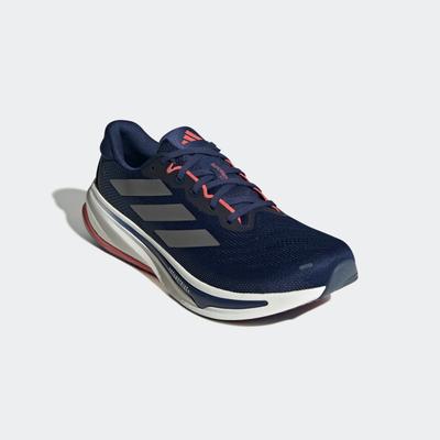 Laufschuh ADIDAS PERFORMANCE "SUPERNOVA RISE 2", Gr. 43, dunkelblau, iron metallic, preloved scarlet, Textil, Synthetik,