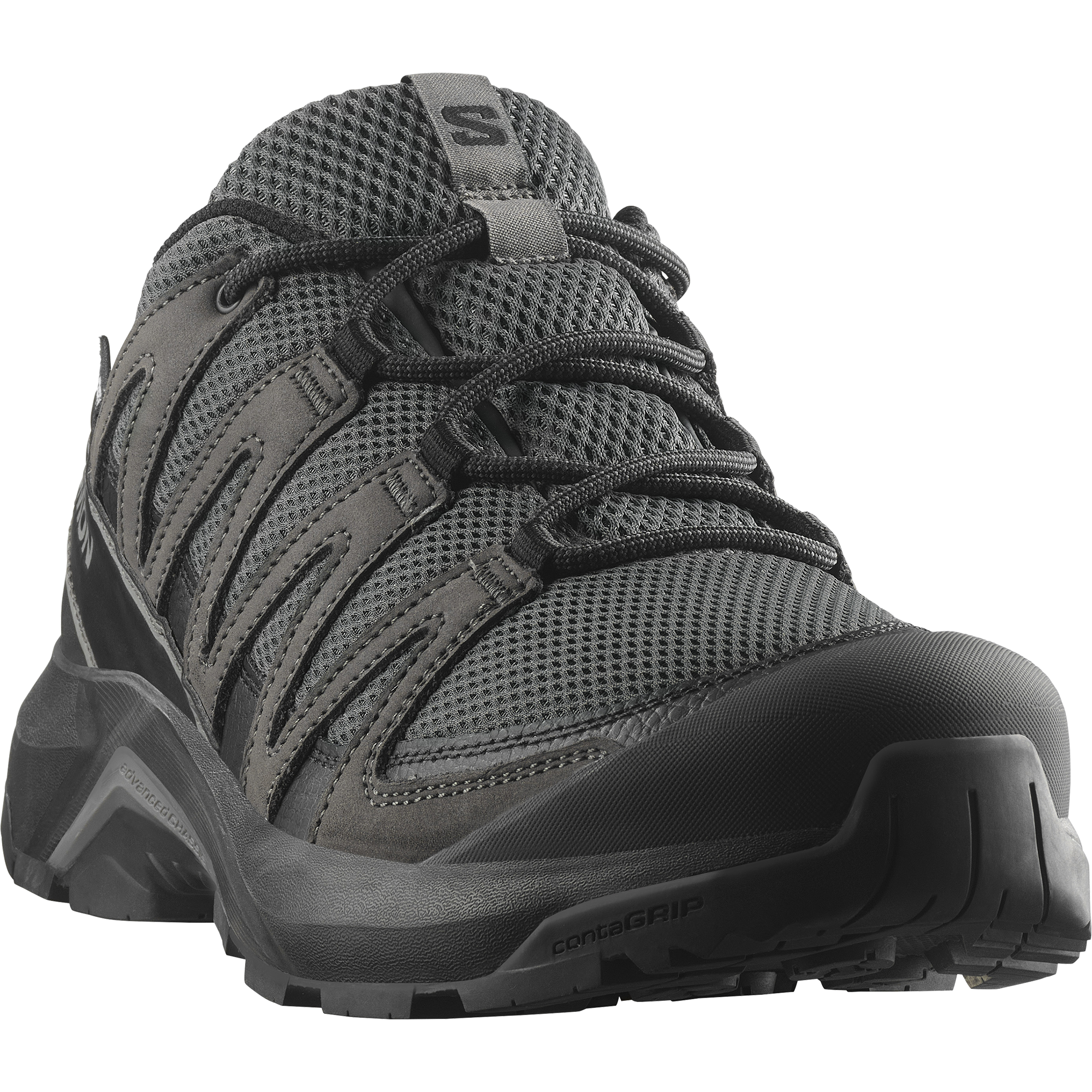 Wanderschuh SALOMON "X-ADVENTURE RECON GORE-TEX", Herren, Gr. 44, schwarz (asphalt, castlerock, schwarz), Leder, Textil, Schuhe Wanderschuh, wasserdicht