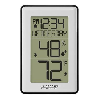 La Crosse Technology Battery-Powered Lcd Wireless Digital Weather Thermometer Station With Hygrometer And Calendar