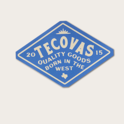 Tecovas I'm Going to Texas Sticker, Blue