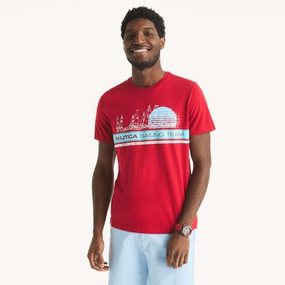 Nautica Men's Sailing Team Graphic T-Shirt 675 (Nautica Red), XL