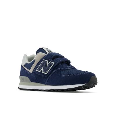 Sneaker NEW BALANCE "574", Gr. 33,5, blau (navy), Leder, Textil, sportlich, Schuhe, mit Klettverschluss Image
