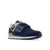 Sneaker NEW BALANCE "U574 "Evergreen"", Gr. 33, blau (navy), Leder, Textil, sportlich, Schuhe, mit Klettverschluss