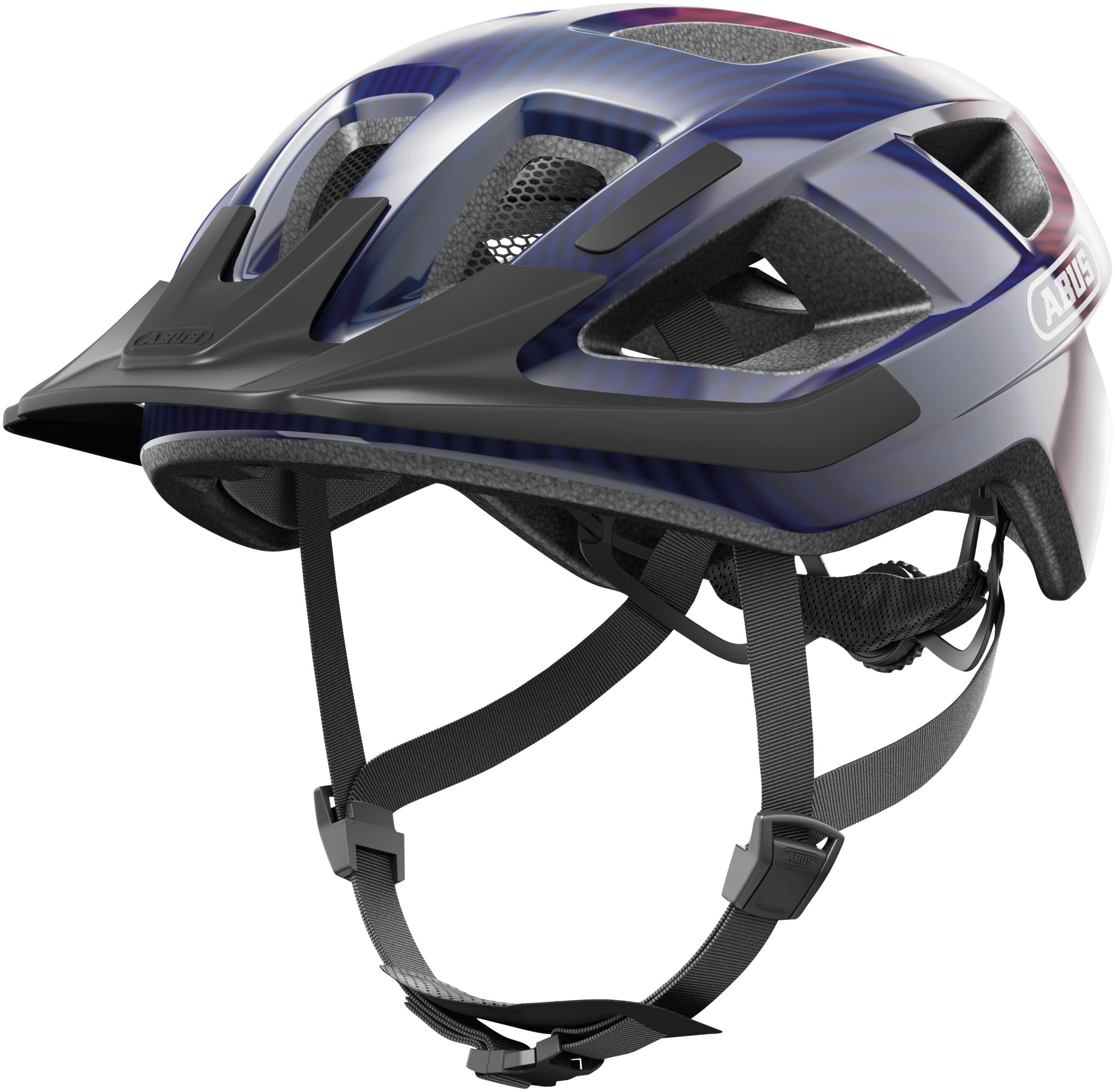 Fahrradhelm ABUS "Aduro 3.0 LED" Gr. S, lila (violette (lila waters)), Helme, S Image