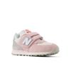 Sneaker NEW BALANCE "U574 "Evergreen"", Gr. 33,5, rosa (shell pink), Leder, Synthetik, sportlich, Schuhe, mit Klettverschluss