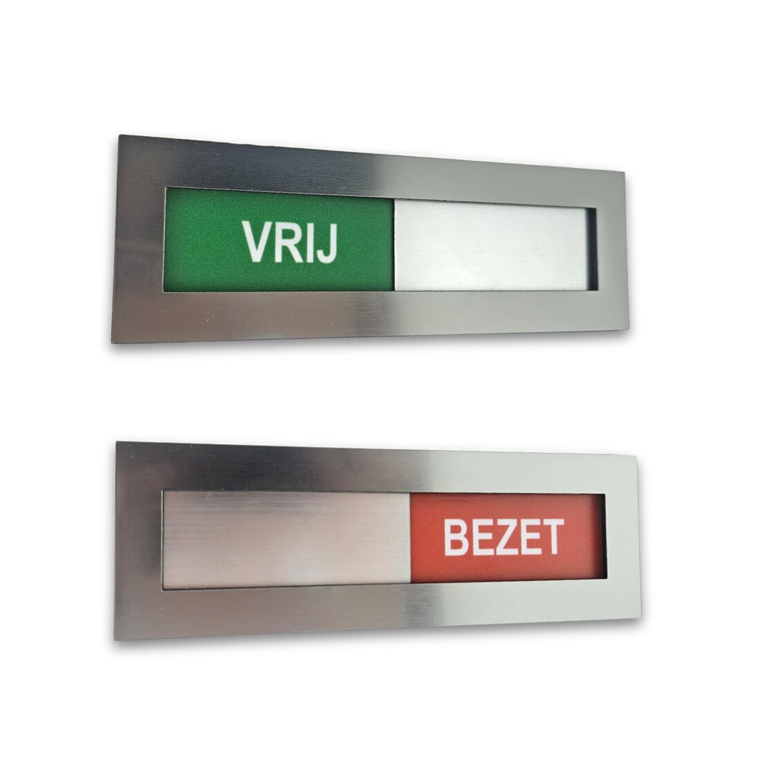 CombiCraft Schiebeschild "Vrij-Bezet" mit Klebeband, 145 x 48 mm - 1 Stück Image