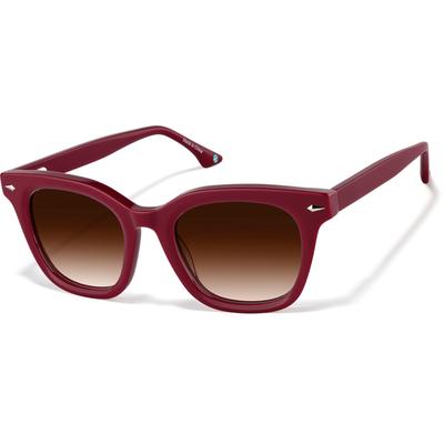 Zenni Square Rx Sunglasses Red Plastic Full Rim Frame